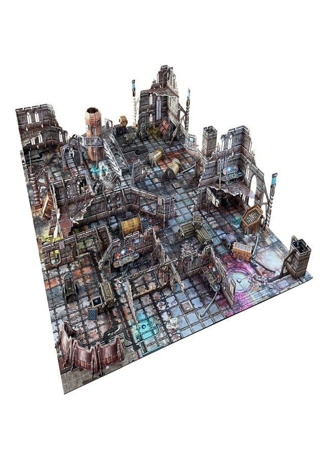 Battle Systems Sci-fi Terrain Gothic Cityscape Core Set - 28-35mm RPG/Wargames / 40k Necromunda Card Scenery - Image 2